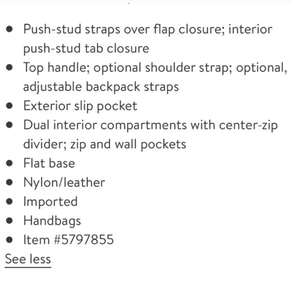 AllSaints Sid black nylon and leather backpack like new - Picture 5 of 11